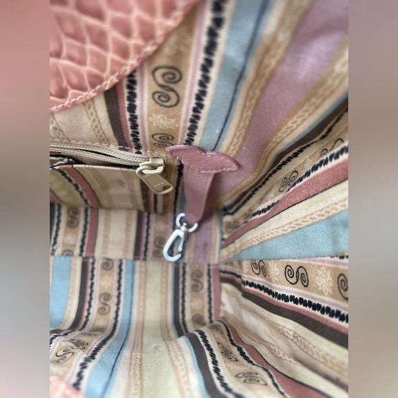 Brighton Leili Dusty Rose Straw Tote EUC - Picture 11 of 13